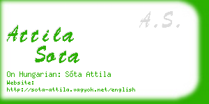 attila sota business card